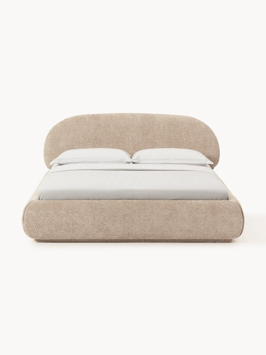 Albina Upholstered Bed in Teddy Bouclé