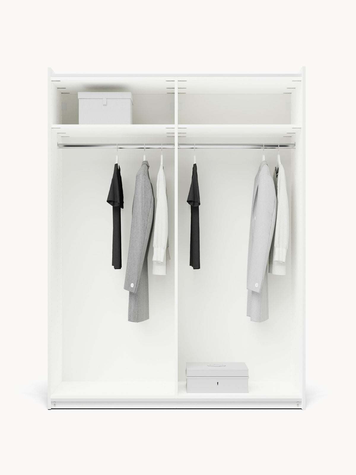 Charlise Sliding-Door Wardrobe, Modular, 150 cm Wide, in Various Sizes