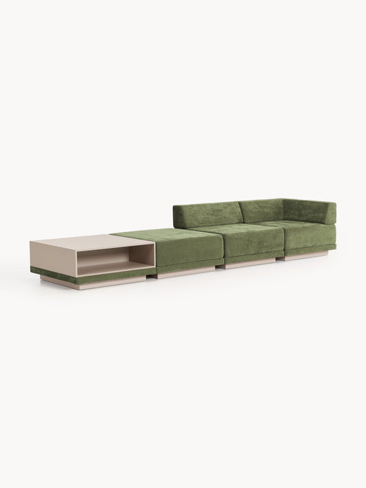 Colvin Modular 4-Seater Sofa with Coffee Table & Ottoman