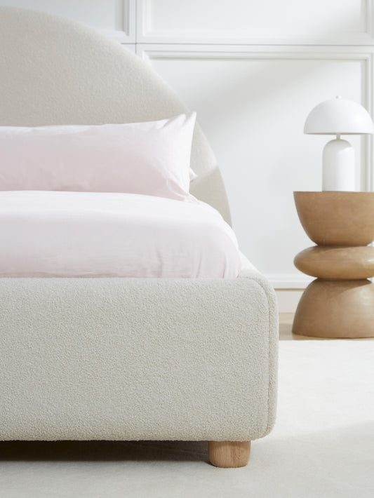 Ebbina Upholstered Bed in Teddy