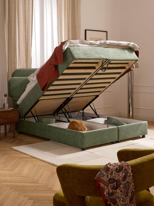 Enrova Box Spring Bed with Storage