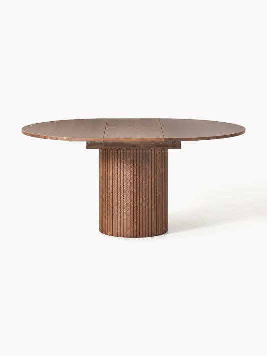 Filvio Extendable Dining Table, Grooved Texture, 120 - 160 x 75 cm