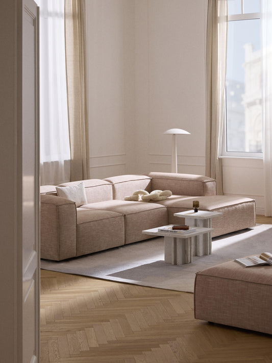 Lennard Modular Linen Blend Corner Sofa (4-Seater)
