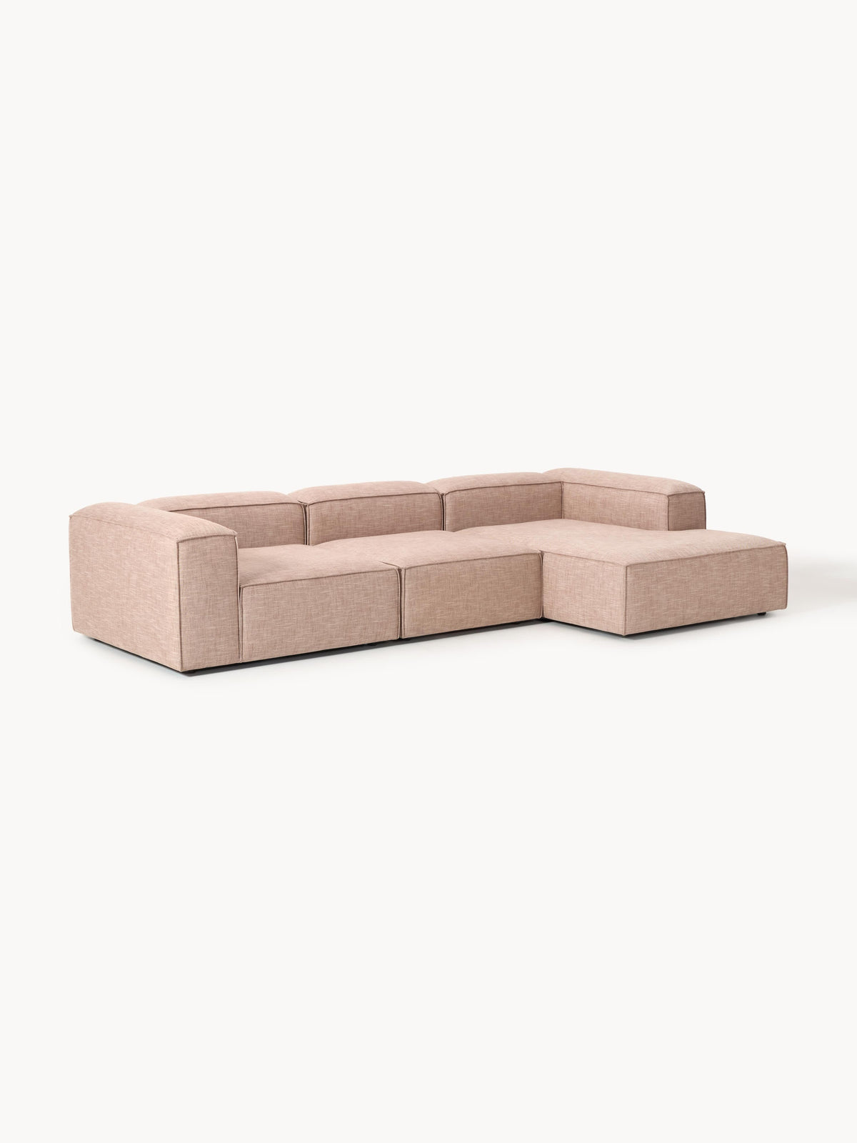Lennard Modular Linen Blend Corner Sofa (4-Seater)