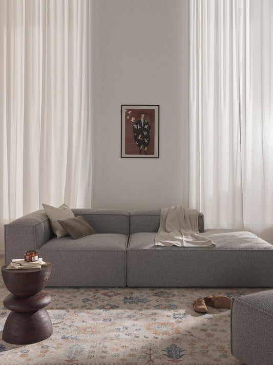 Lennard Modular Ottoman in Bouclé