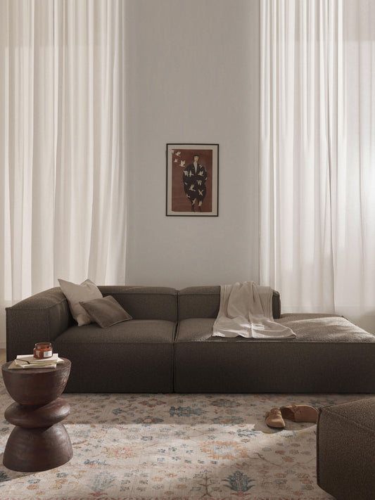 Lennard Modular Ottoman in Bouclé