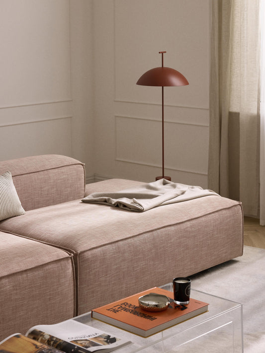 Lennard Ottoman Module in Linen Blend