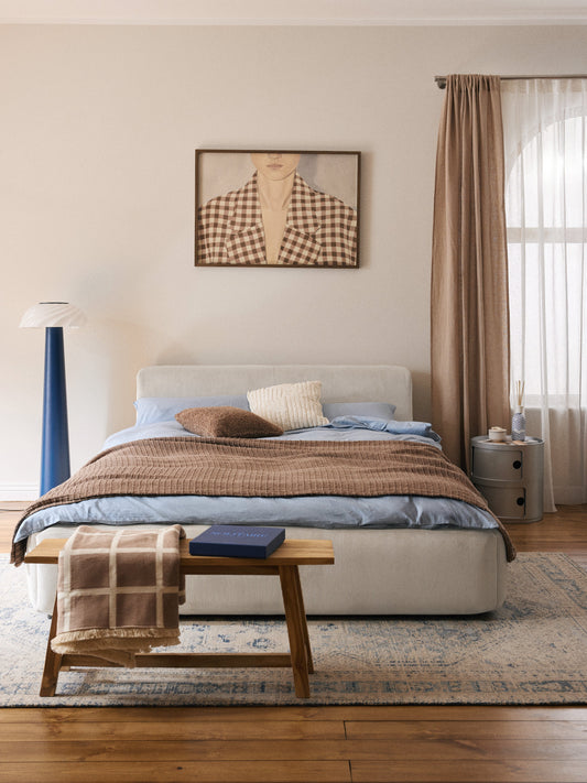 Melina Bed, Upholstered