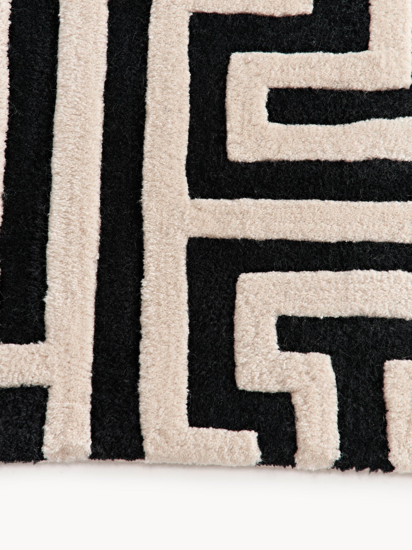 Montaro Wool Rug, Hand-Tufted, with Raised High-Low Texture