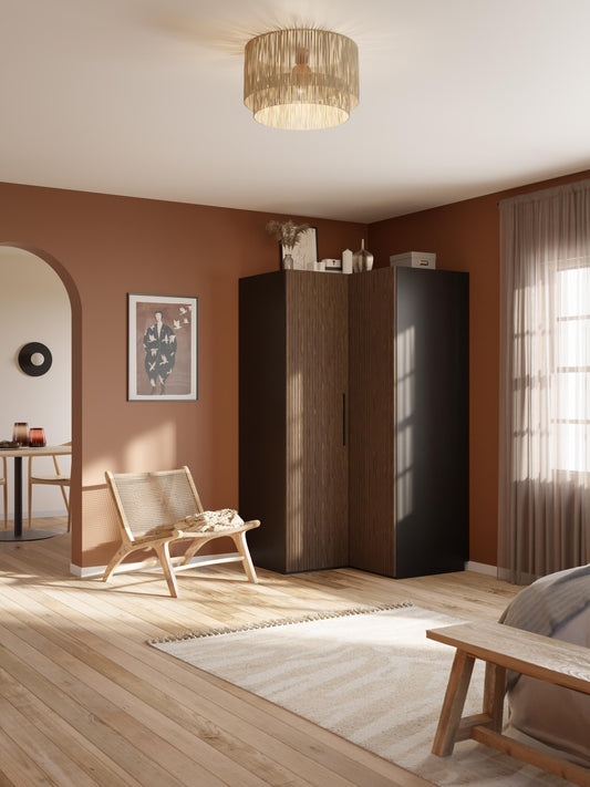 Simena Modular Corner Wardrobe, 115 cm Wide