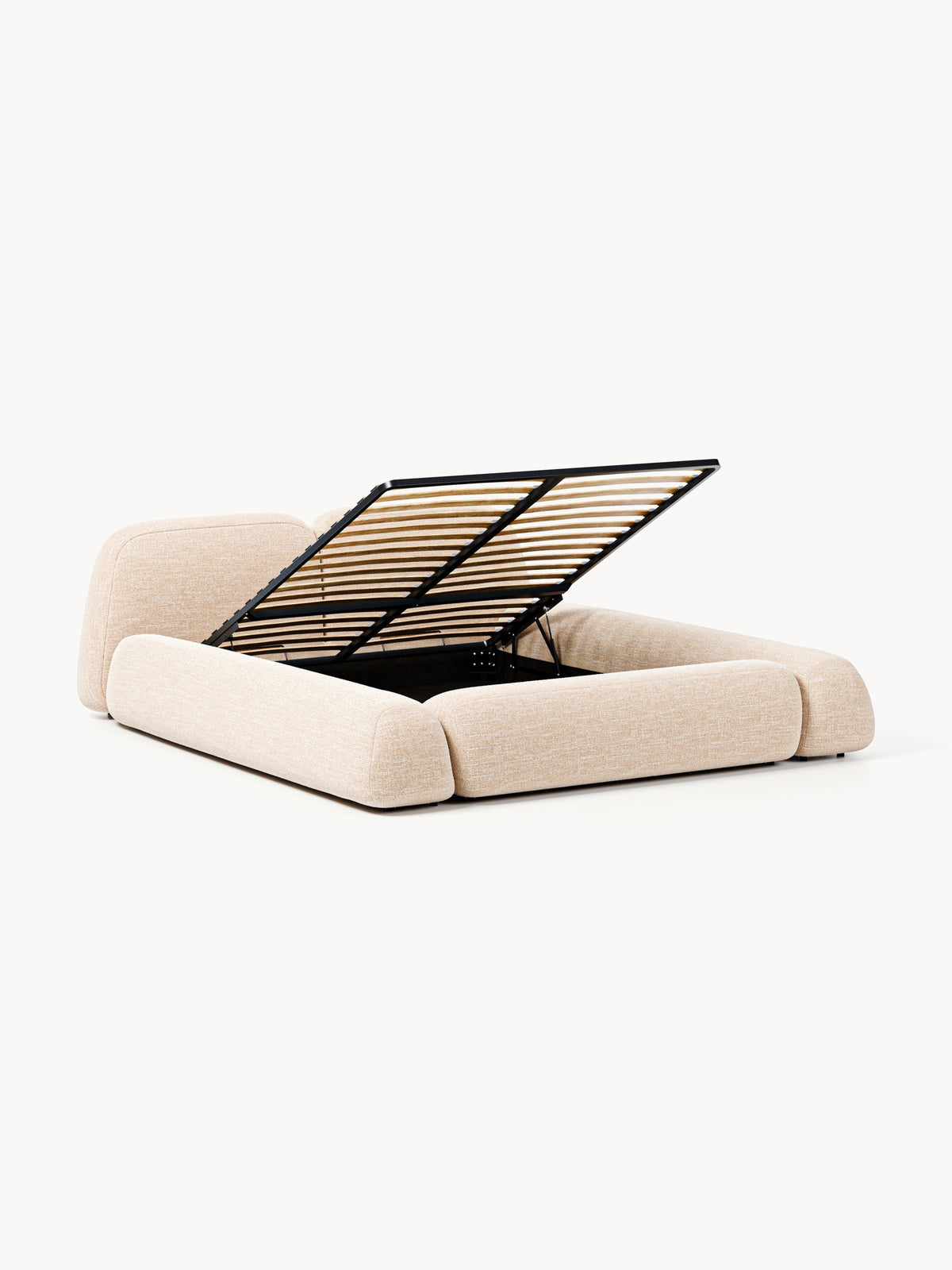 Wolna Bouclé Upholstered Bed with Storage