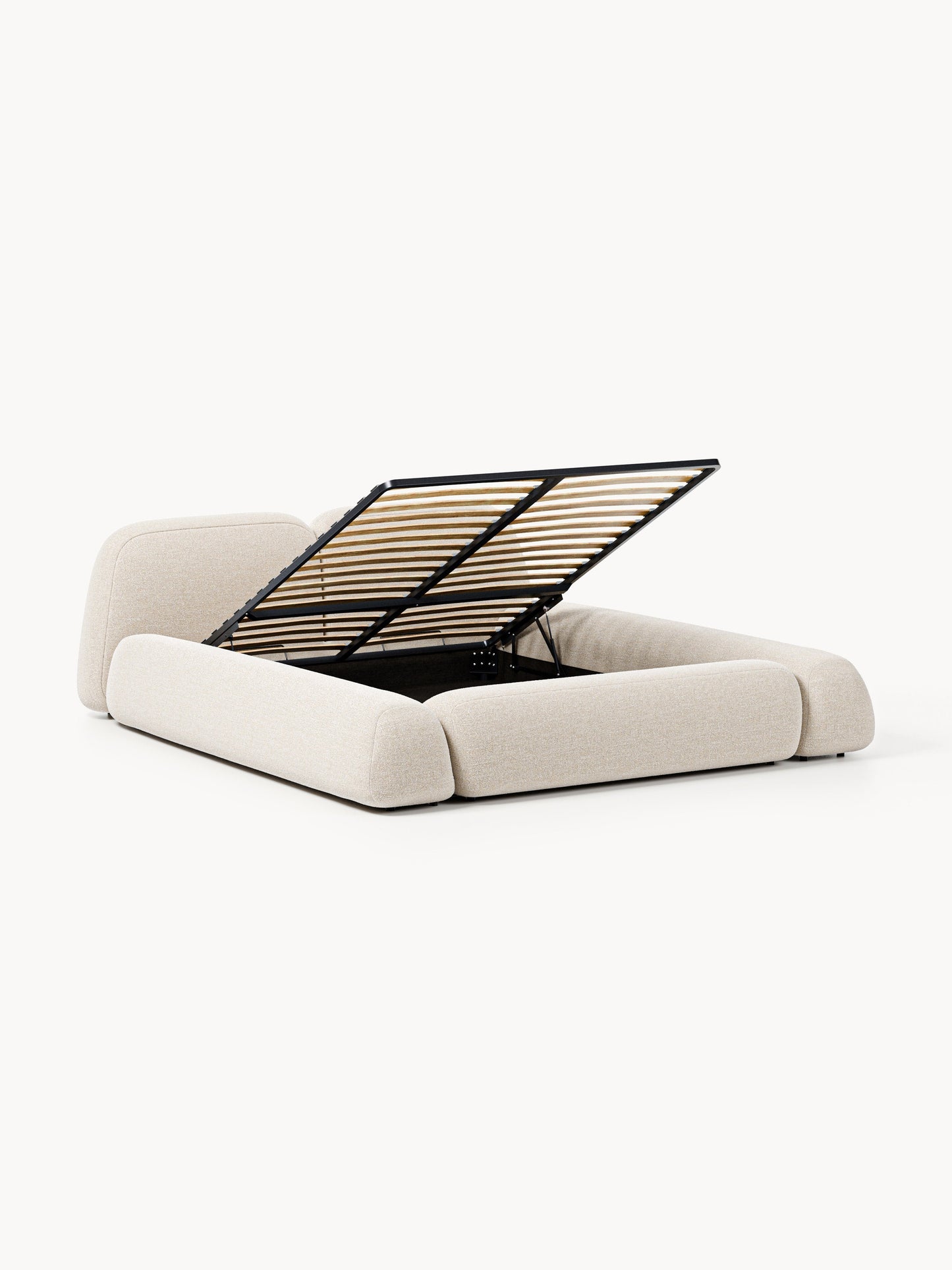 Wolna Bouclé Upholstered Bed with Storage
