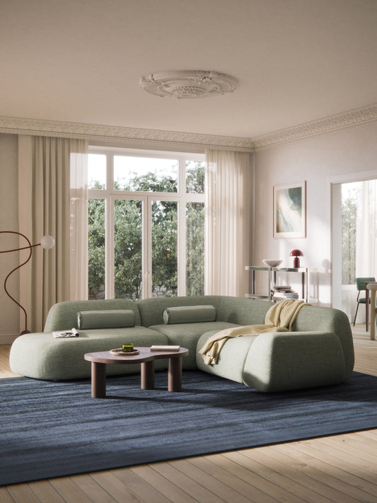 Wolna Modular Bouclé Corner Sofa (4-Seater) with Chaise Longue