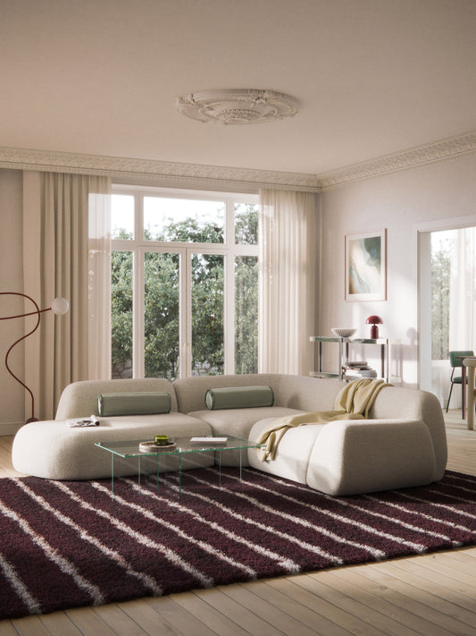 Wolna Modular Bouclé Corner Sofa (4-Seater) with Chaise Longue