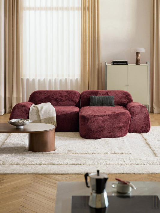 Wolna Modular Teddy Bouclé Corner Sofa (3-Seater)