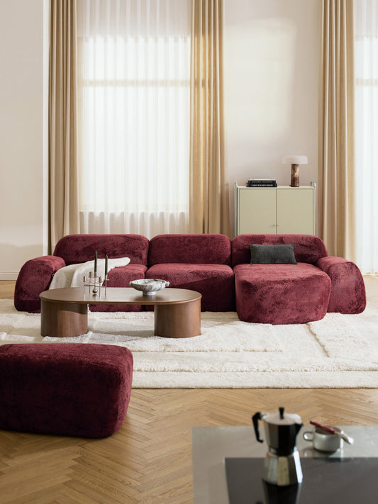 Wolna Teddy Bouclé Modular Corner Sofa (4-Seater)