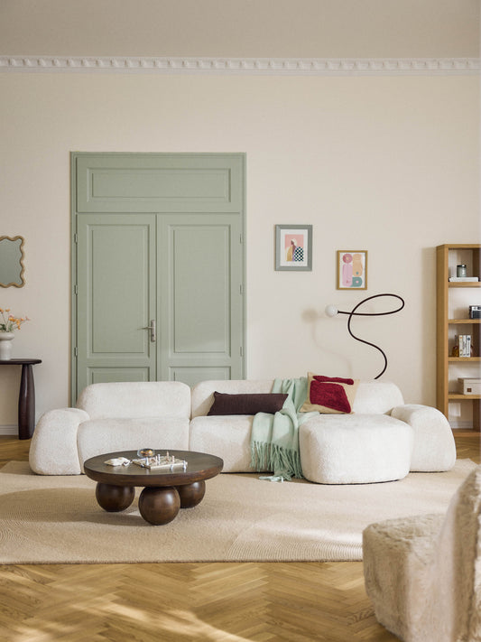 Wolna Teddy Bouclé Modular Corner Sofa (4-Seater)