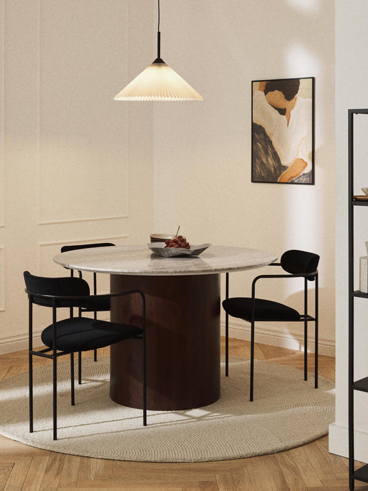 Abbina Round Marble Dining Table, Ø 120 cm