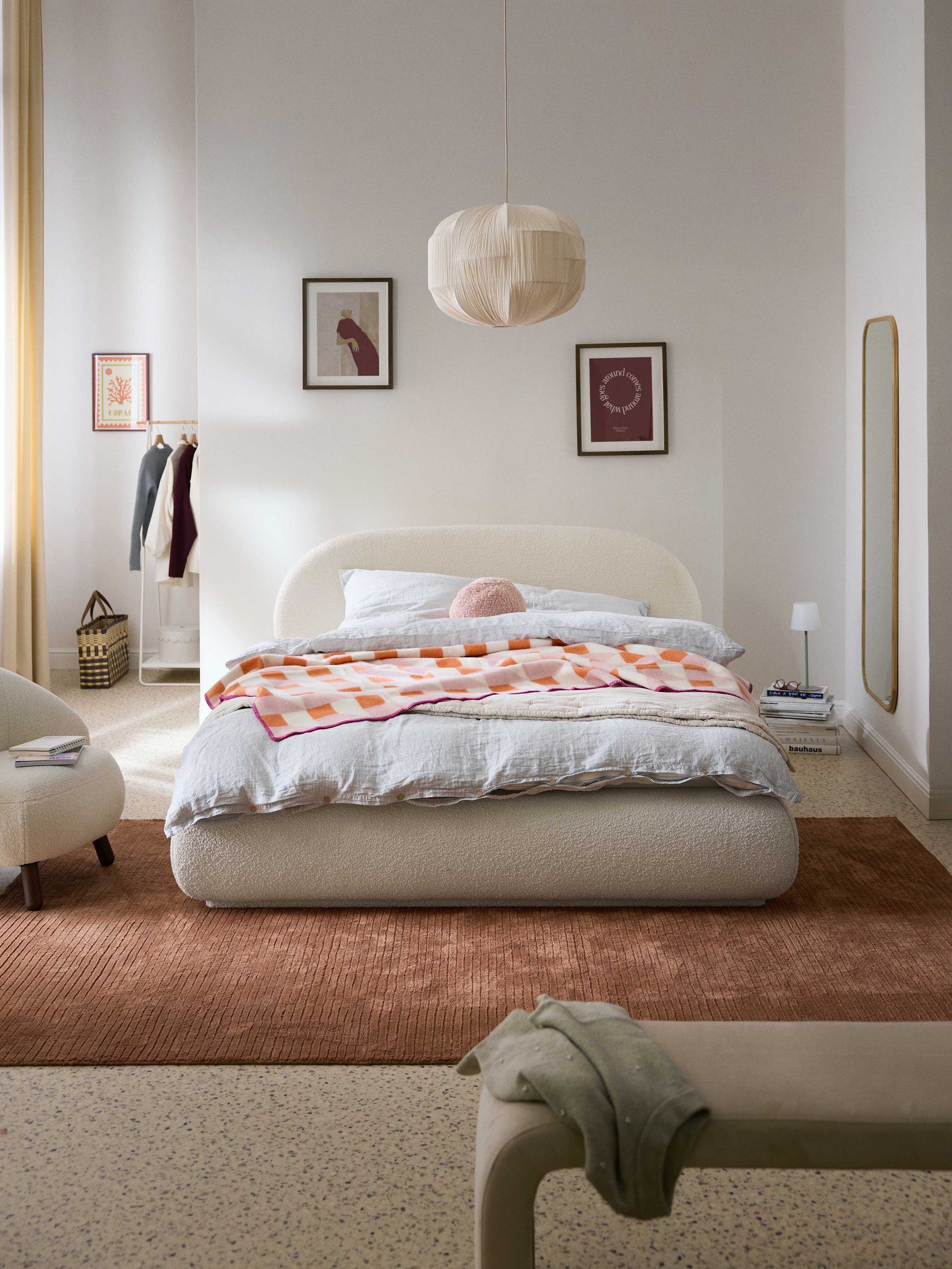 Albina Bouclé Upholstered Bed