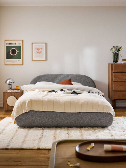 Albina Bouclé Upholstered Bed