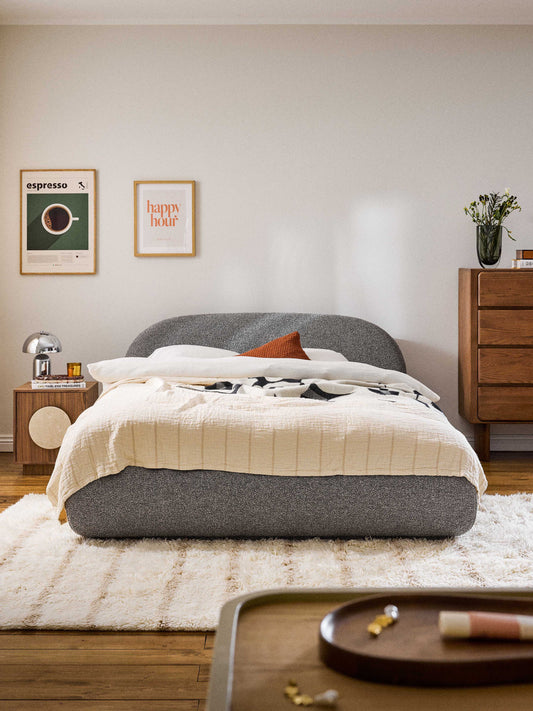 Albina Bouclé Upholstered Bed