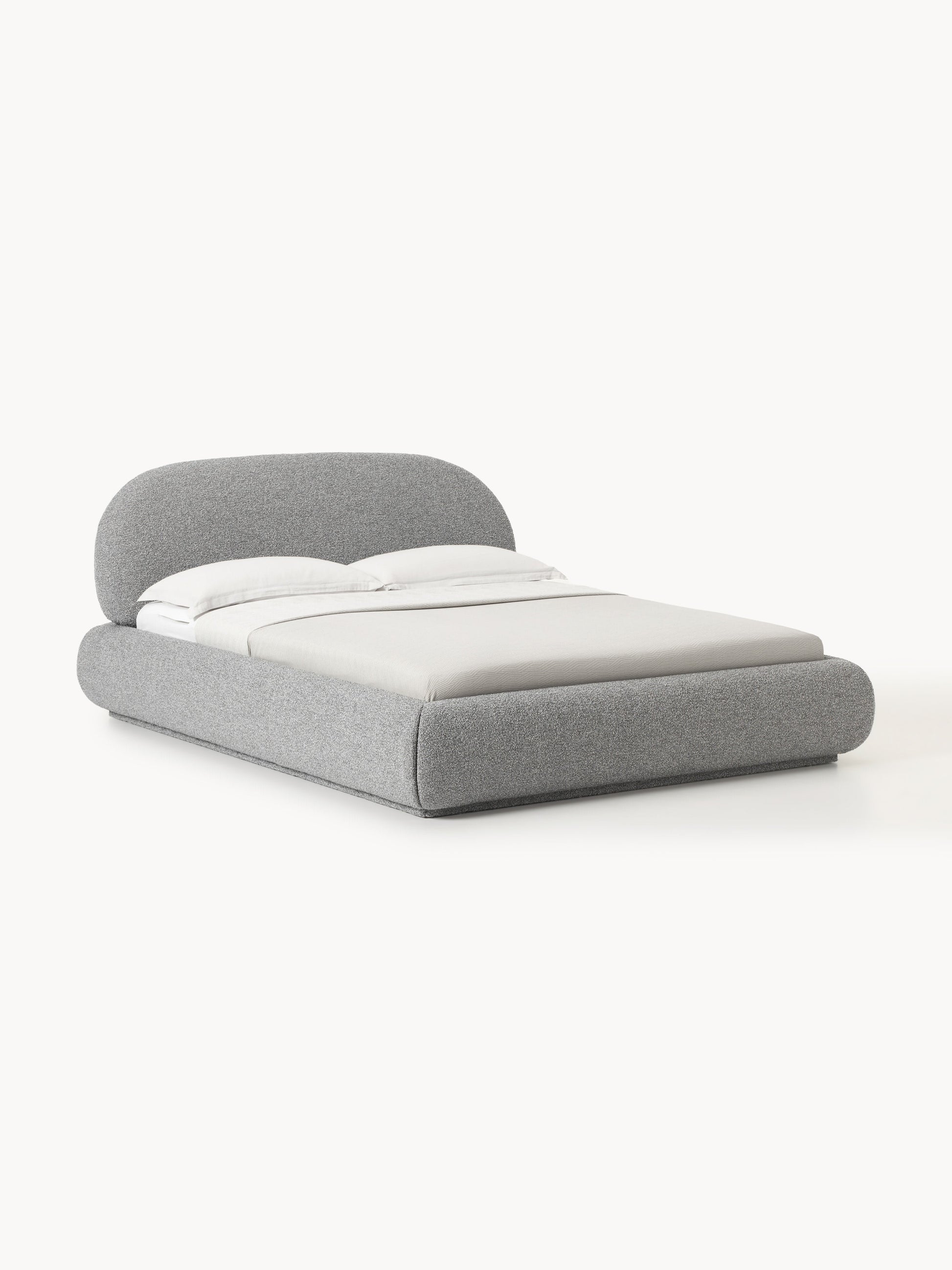 Albina Bouclé Upholstered Bed with Storage