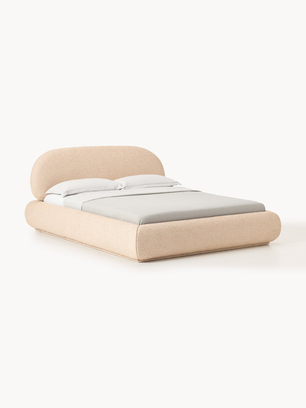 Albina Bouclé Upholstered Bed with Storage