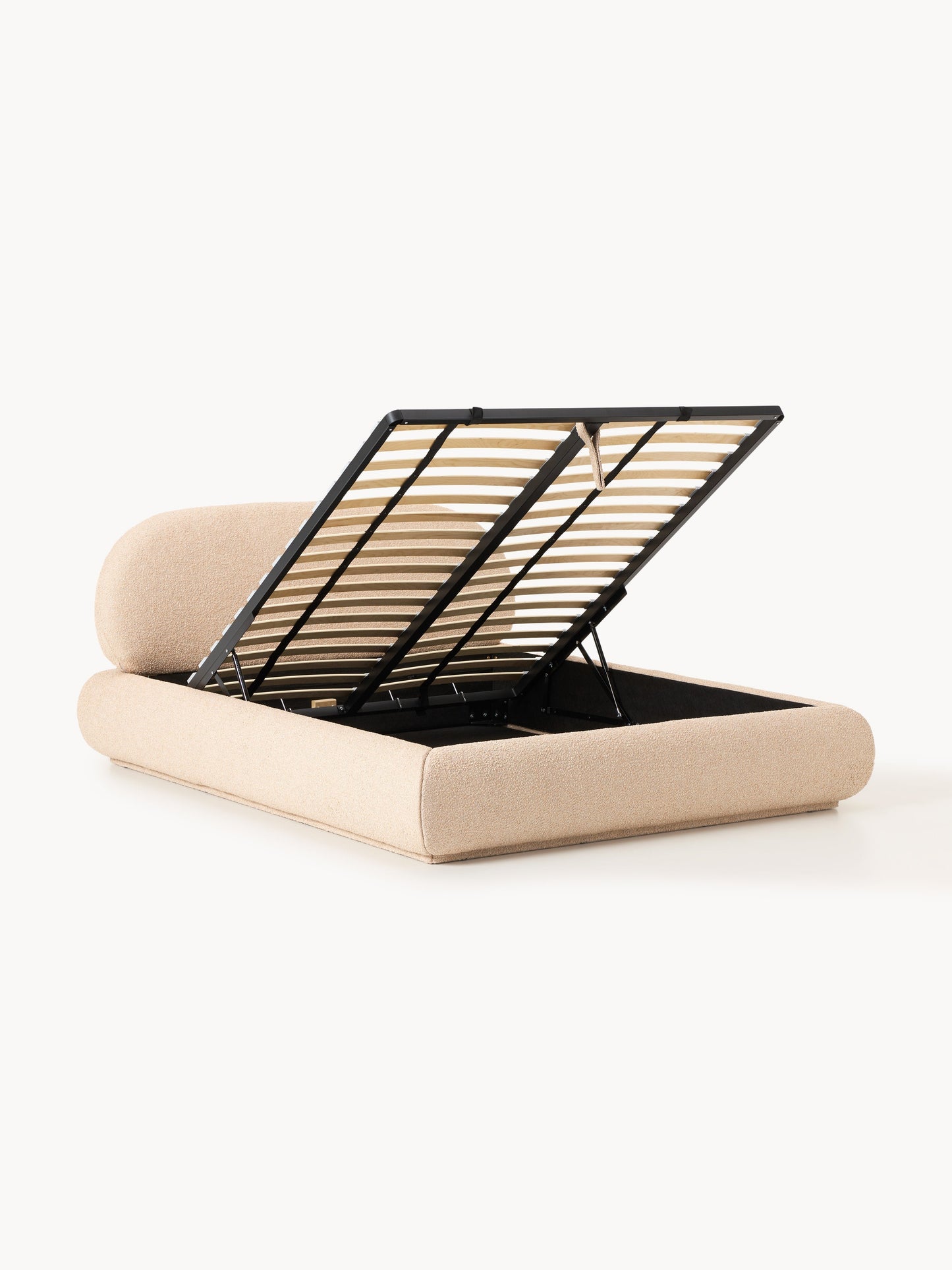 Albina Bouclé Upholstered Bed with Storage
