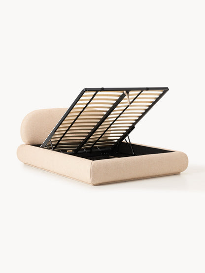 Albina Bouclé Upholstered Bed with Storage