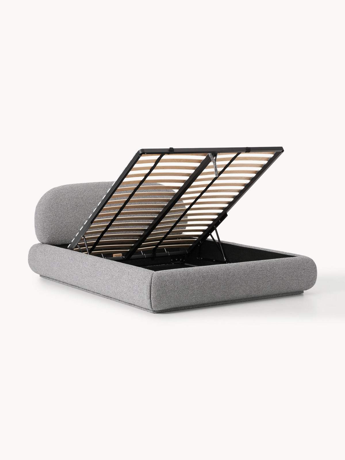 Albina Bouclé Upholstered Bed with Storage