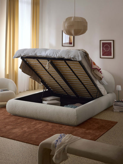 Albina Teddy Bed with Storage, Upholstered