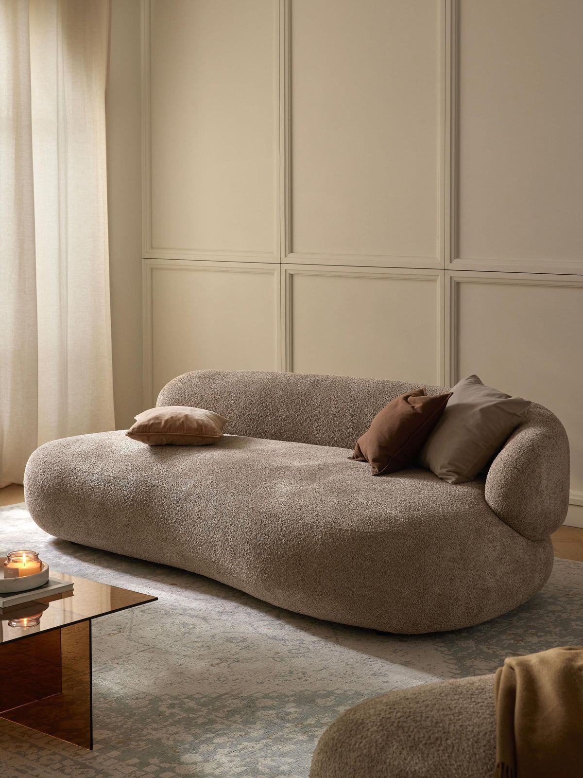 Albina Teddy Bouclé Sofa (3-Seater)
