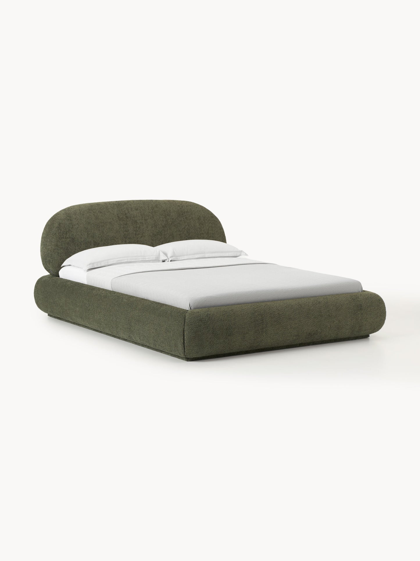 Albina Upholstered Bed in Teddy Bouclé