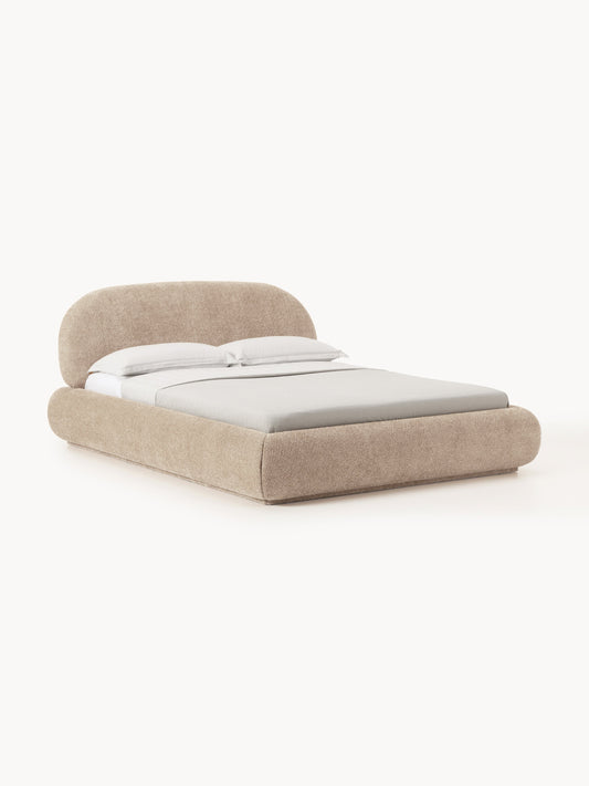 Albina Upholstered Bed in Teddy Bouclé