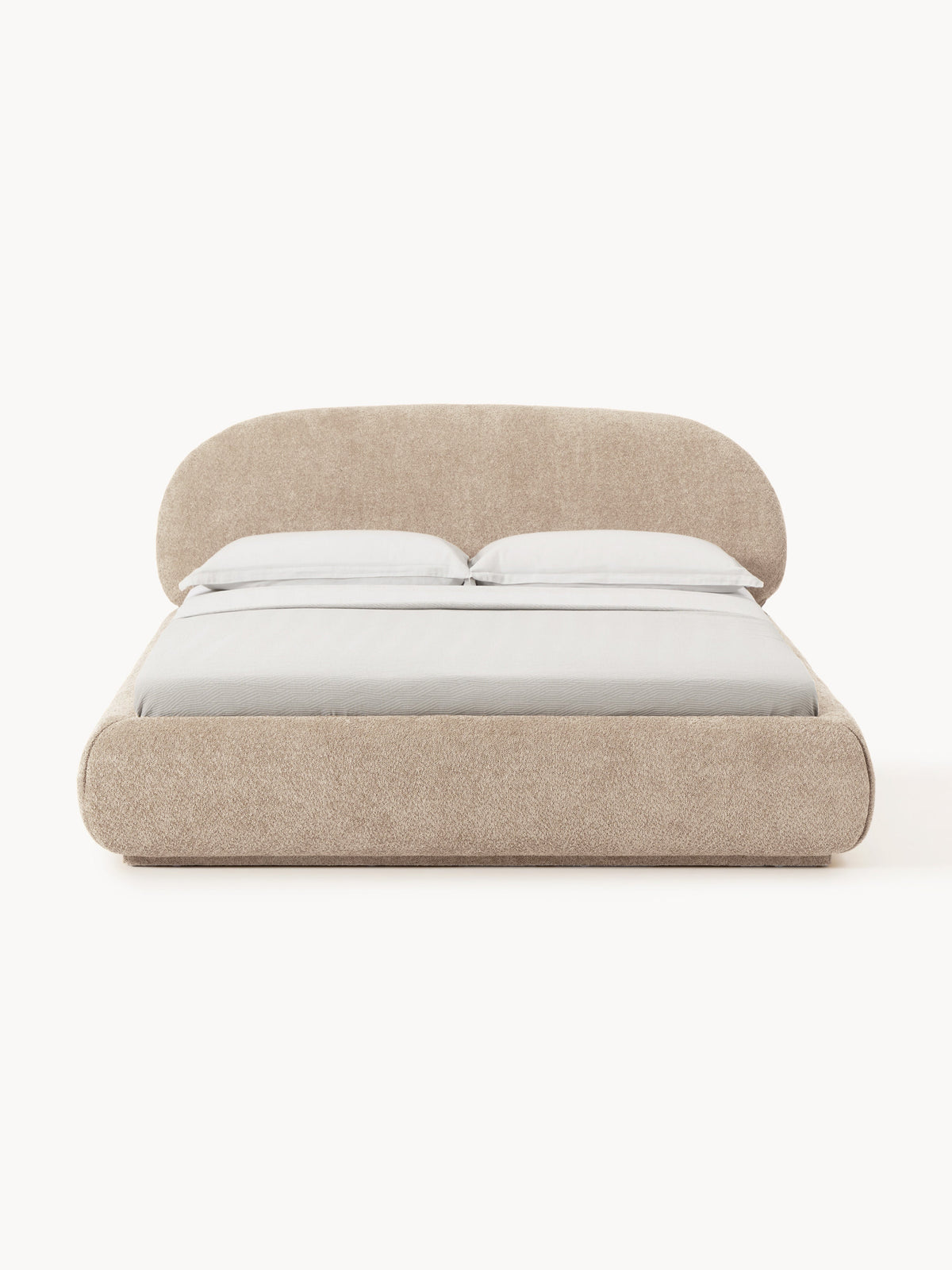 Albina Upholstered Bed in Teddy Bouclé