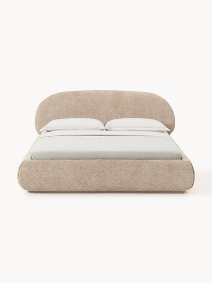 Albina Upholstered Bed in Teddy Bouclé