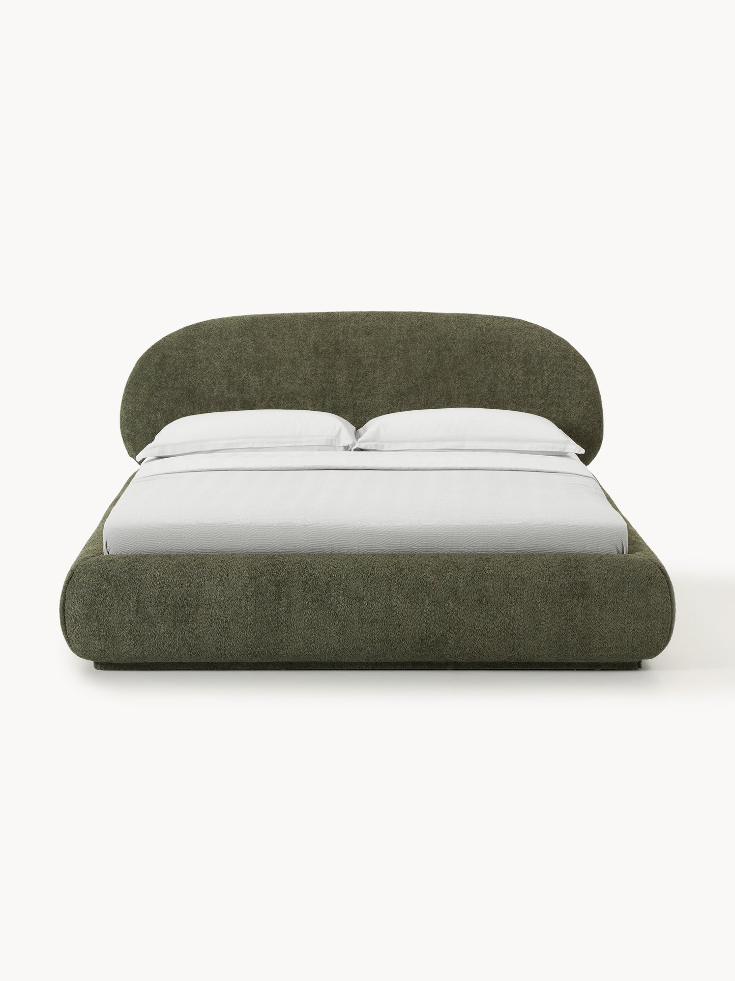 Albina Upholstered Bed in Teddy Bouclé