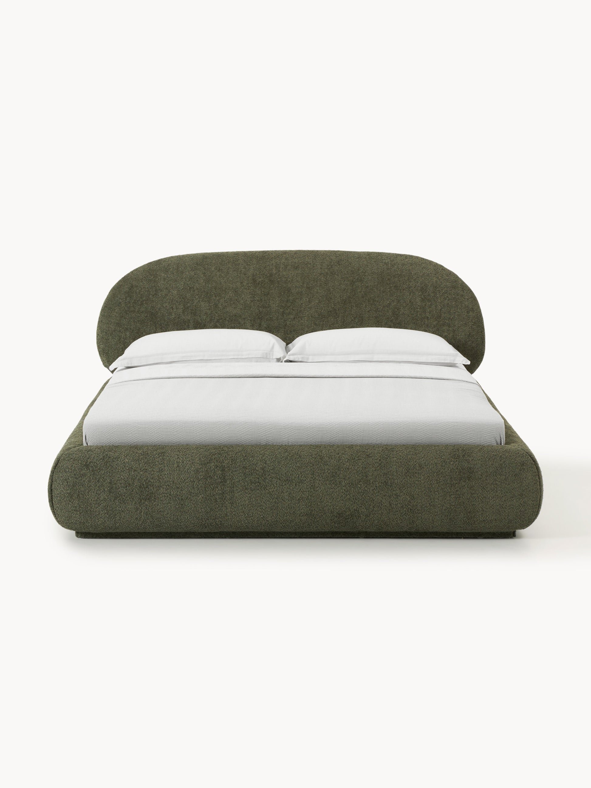 Albina Upholstered Bed in Teddy Bouclé
