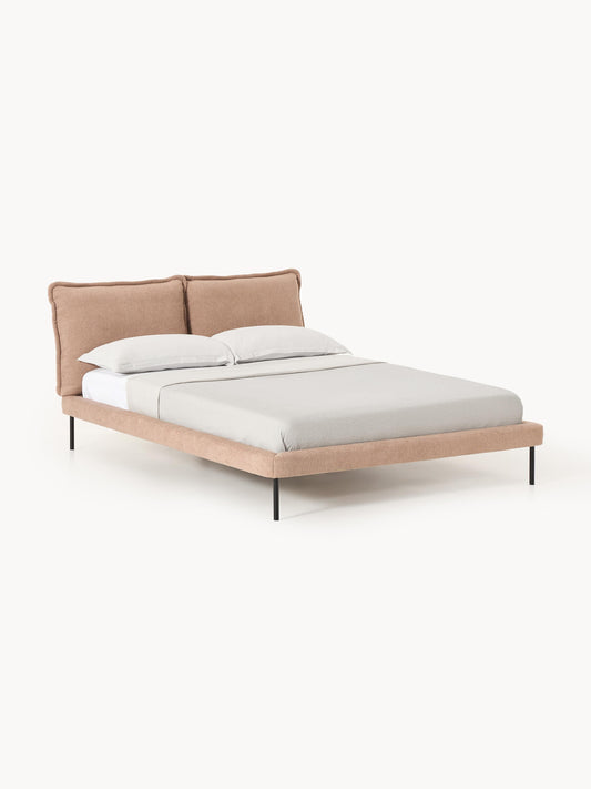 Amelis Upholstered Bed in Teddy Bouclé