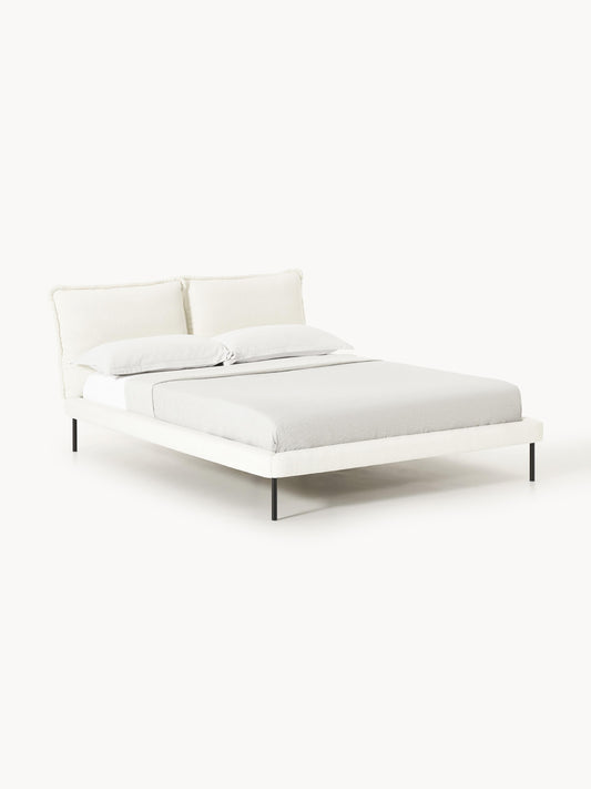 Amelis Upholstered Bed in Teddy Bouclé