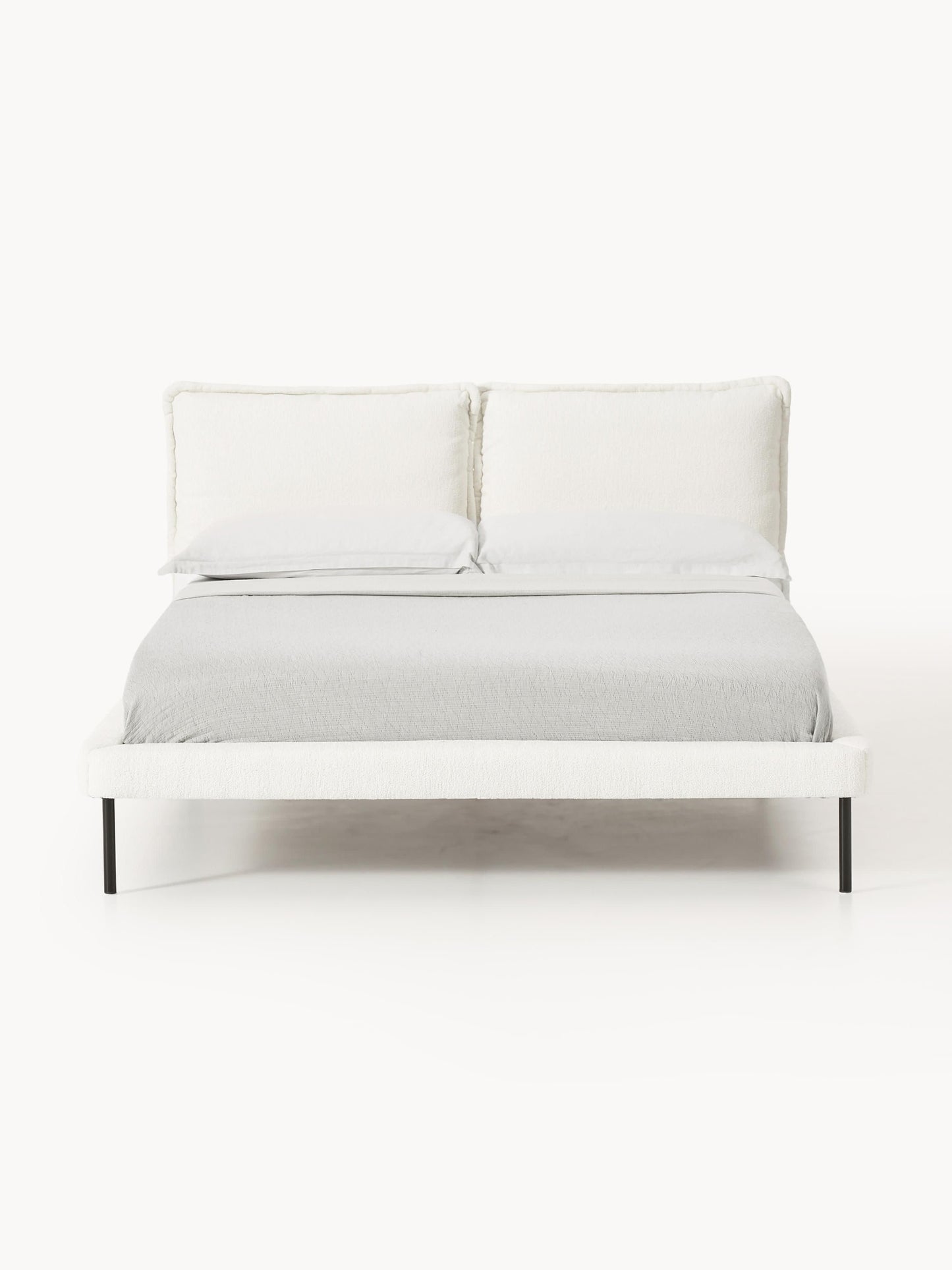 Amelis Upholstered Bed in Teddy Bouclé