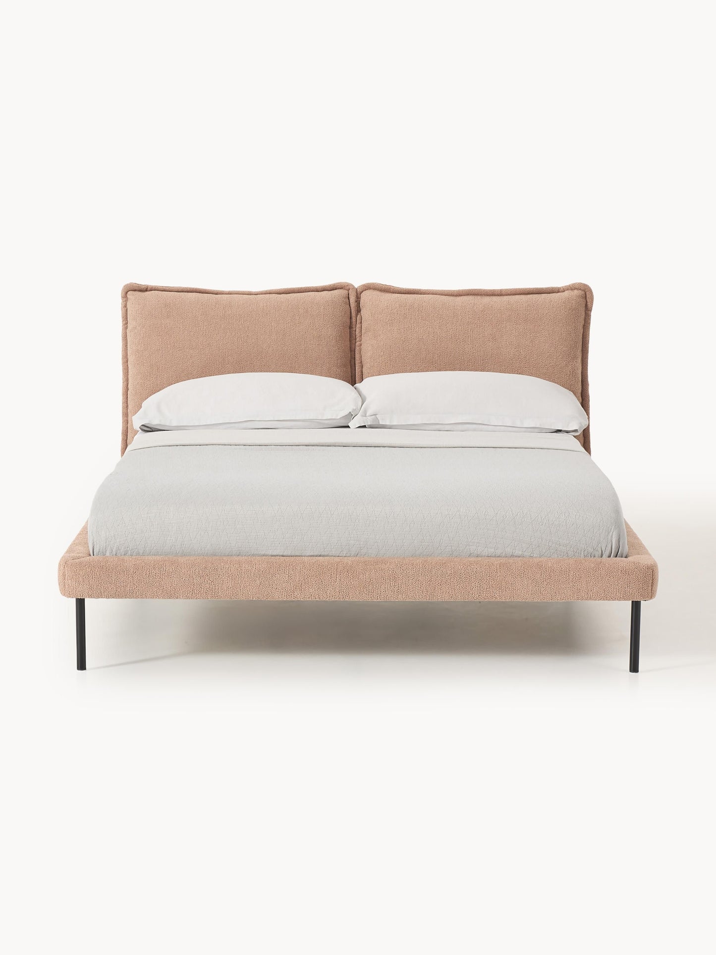Amelis Upholstered Bed in Teddy Bouclé