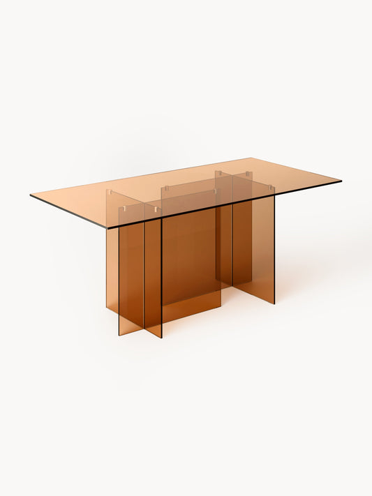 Anouva Dining Table in Glass, 180 x 90 cm