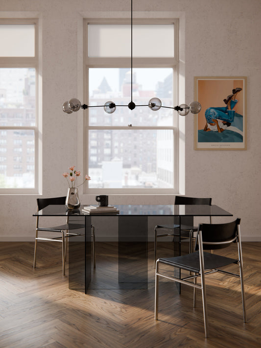 Anouva Dining Table in Glass, 180 x 90 cm