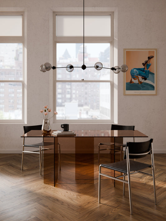 Anouva Dining Table in Glass, 180 x 90 cm