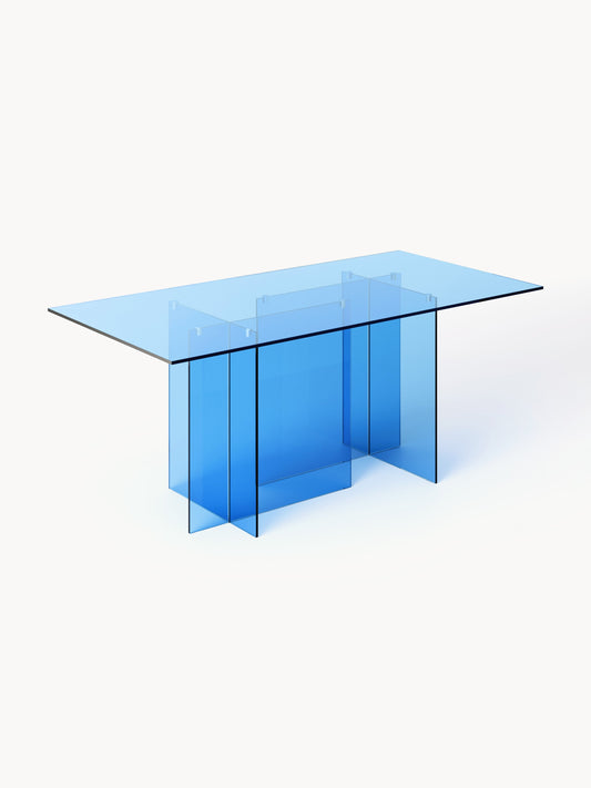 Anouva Dining Table in Glass, 180 x 90 cm