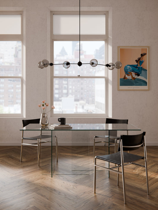 Anouva Dining Table in Glass, 180 x 90 cm