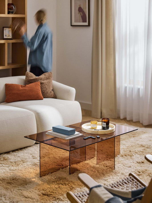 Anouva Glass Coffee Table, W 102 cm