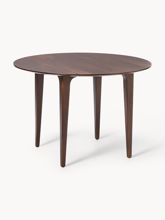 Archino Round Dining Table in Mango Wood, Ø 110 cm