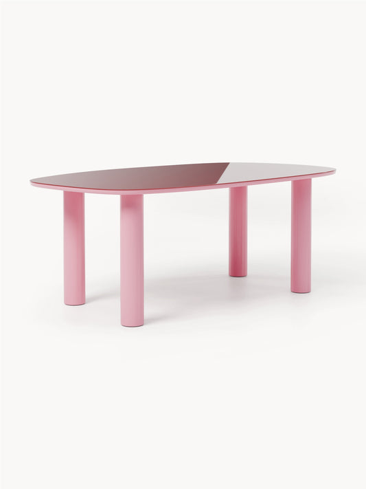 Benova Organic Glass-Top Dining Table, 200 x 110 cm